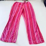 Victoria's Secret pink pajama bottoms flannel striped XS Photo 0