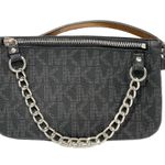 Michael Kors  MK Small Signature Black Fanny Pack Belt Bag Silver Chain Accent Photo 0