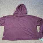 Z By Zella  Cropped Hoodie M Purple Sweatshirt‎ Pullover Loose Fit Boxy Blank Photo 4