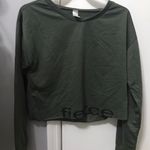 Long Sleeve Crop Top Green Size L Photo 0