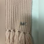 Michael Kors  Women’s Winter Knitted Neck Wrap  Scarf Tassles Soft Pink 72”  EUC Photo 2