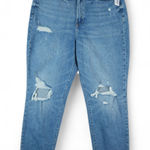 Old Navy  Jeans Womens 12 Blue Distressed Higher High Rise OG Straight Dahlia Photo 0