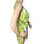 Tibi NEW YORK 100% Silk Sleeveless Lime Floral Boho Summer Sun Dress Photo 4