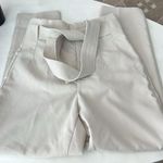 ZARA  High Rise Ecru Cream Straight Leg Trousers with Waist Tie Size Small Photo 0