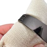 Kenneth Cole Gunmetal Gray Black Pave Rhinestone Bangle Clamper Bracelet Photo 7