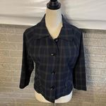 CAbi Plaid Connery 3/4 Sleeve Jacket Size Small Photo 0
