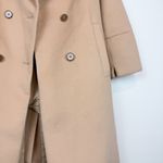 O.p.t. Lennox Double Breasted Coat in Camel Tan Brushed Peacoat Long Size Small Photo 13