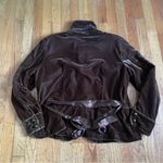 Vintage Selene Sport Brown Velvet Military Jacket Size XL Photo 5