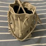 None Ladies Round Grey Fringe Purse Handbag New Photo 1