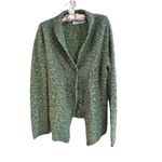 Willow Knit Marled Green Cardigan Sweater Big Button Front USA Medium Photo 1