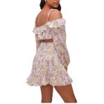 ASTR New  The Label Anastasia Floral Print Cut Out Mini Dress Size Medium Photo 3