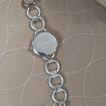 Brighton Watch York Womens Silver-Tone Link Bracelet With White Dial Heart Photo 6