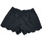 Ann Taylor  Loft Navy Eyelet Fully Lined Flat Front Shorts‎ Scalloped Hem SZ S Photo 3