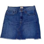 J.Crew Denim Blue Jean Raw Hem Cotton Button Zip Front Womens 27 Photo 0
