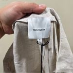 Reformation NWT  Joni Linen Cropped Pant Oatmeal size 8 Photo 9