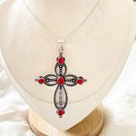 925 Sterling Silver Italian Coral Necklace Handmade Gemstone Womens Jewelry Red Photo 0