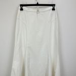 Madewell Fluted Midi Skirt Tile White Rigid Denim High Rise Minimalist US 28 NWT Photo 13