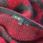 Maje  kolette leopard animal print crewneck burgundy mohair blend sweater 1 - S Photo 2