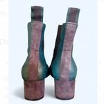 Maliparmi Women’s Brown Green Suede Boots Size 7 Italy Low Heel Ankle Booties Photo 5