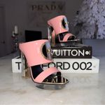 Versace New  Pink Patent Leather & Plexiglass Mules Photo 4