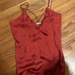 Free People Red Silky Tank Top Photo 0