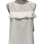 BB Dakota Sleeveless Ruffle Blouse | White | Size Small | NWT Photo 0