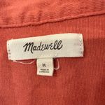 Madewell Relaxed Polo Tee Cap Sleeve Women's Medium Orange Cotton Muscle Style Photo 2