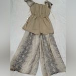 She & Sky Tan and Cream Off-Shoulder Jumper Photo 11