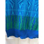 Liz Claiborne VTG Women’s Sweater Sz M Chunky Knit Blue GREEN GEOMETRIC Photo 0