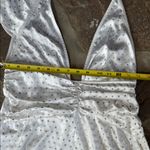 We Wore What White Asymmetrical Crystal Embellished Sundress with Tie back Photo 8