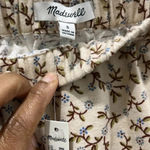 Madewell NWT  Flannel Cream Pull-On Floral Tiered Mini Skirt Sz S Photo 7
