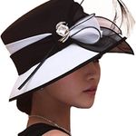 June’s Young Chiffon Church Hat Black Photo 6