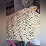 ON 34TH Isabella Pink and Tan Women's Straw Tote Bag Photo 14