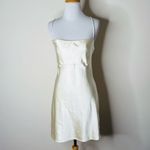 ZARA  Cream Satin Strappy Back Mini Slip Dress Photo 1