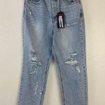 No Boundaries NOBO high rise waist straight relaxed fit distressed jeans junior’s Size 9 Photo 8