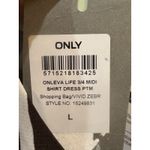 Only Leva Dress15249831 Brown Zebra Belted Shirtdress Size Large Midi Photo 4