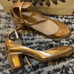 Valentino Garavani  TanGo Tango Rose Gold Patent Leather Halo Strap Pumps 38.5 Photo 0
