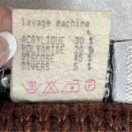 Vtg made in France Cozy Brown Diamond Cable Knit Sweater pullover no size tag Size M Photo 3