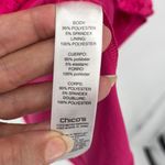 Chico's  Lace Sheath Dress Sz 16 Hot Pink Wedding Party Feminine Bold Cocktail Photo 10