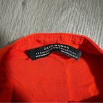 ZARA Reddish Orange Short Sleeve Button Down Tie Mini Dress Size XS Photo 5