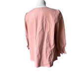 Tuckernuck Easton Blush Pink Faux Leather Swing Blouse 3/4 Sleeve, Sz XL Photo 6