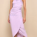 Lulus  Sophisticatedly Sultry Lilac Strapless Ruched Bodycon Midi Dress Tube XS Photo 0