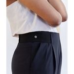 ADAY Turn It Up Pants Navy High Rise Tapered Trousers Stretch Pull On Photo 2