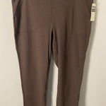 New Duluth Trading Co Women's Natural Cotton Slim Leg Pants, Size XL x 29 Brown Photo 0