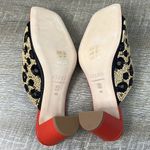 STAUD  Women's Red Asymmetrical Beaded Mule Sandals Size 40 Photo 3