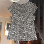 New York & Co. Scoop Neck Peplum Top Sz L Photo 2