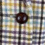 L.L.Bean Wool Tweed Blazer Striped Leather Buttons 4 Front Faux Pocket Sz 16 Photo 2