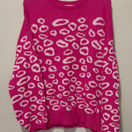 Andthewhy  Warm Long Sleeve Leopard Print Crewneck Sweater Medium Large Oversized Photo 0