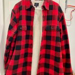 J.Crew Sherpa Lined Flannel Shirt Jacket - Large Photo 0