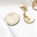Star Moon Earrings Gold Photo 2